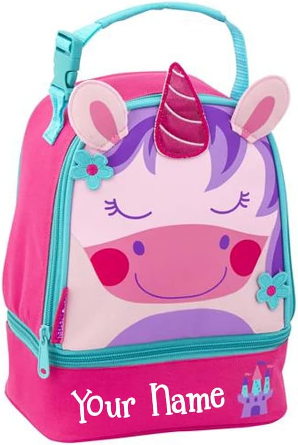 Stephen Joseph Lonchera personalizada  Bolsa de almuerzo de unicornio rosa  Lonchera de amigos  Suministros de regreso a clases  Bolsa aislada para