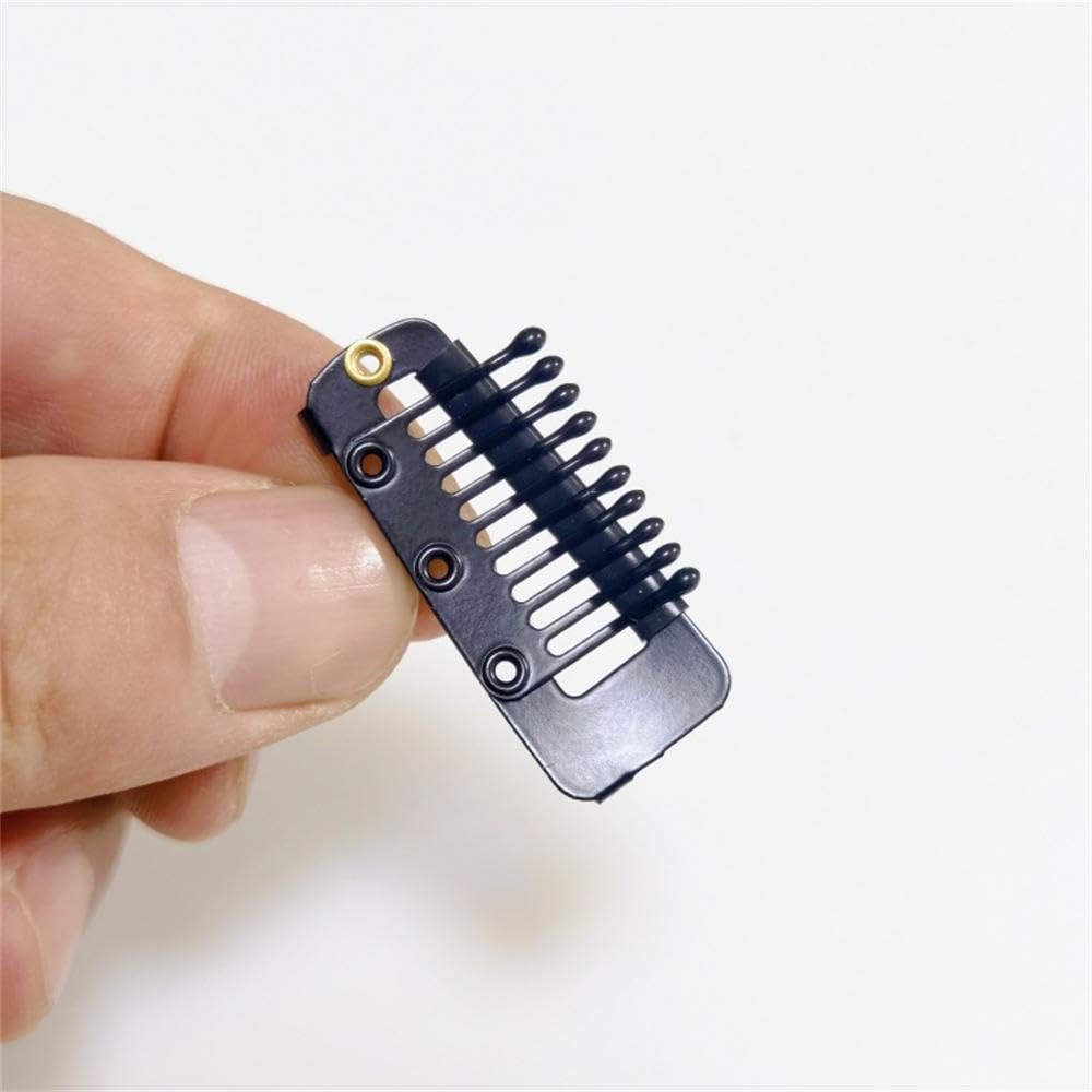 Qearl 12 clips negros Chunni con pasadores de seguridad, fuerte agarre Chunni Dupatta clips de ajuste indios para mujer