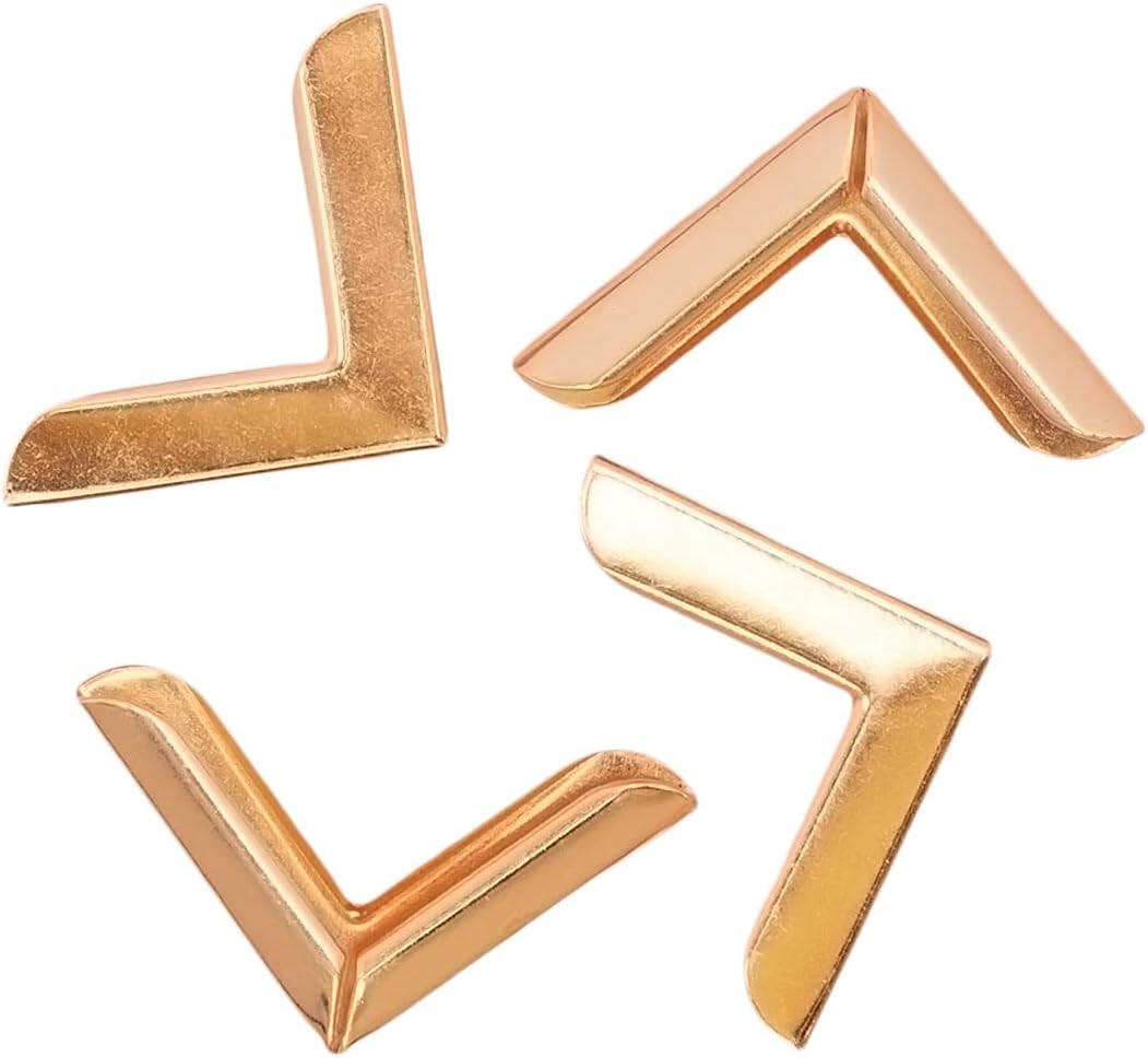 Craftelier – Juego de 4 piezas de esquina de metal grandes para álbumes de recortes y otros proyectos de manualidades como álbumes, cuadernos,