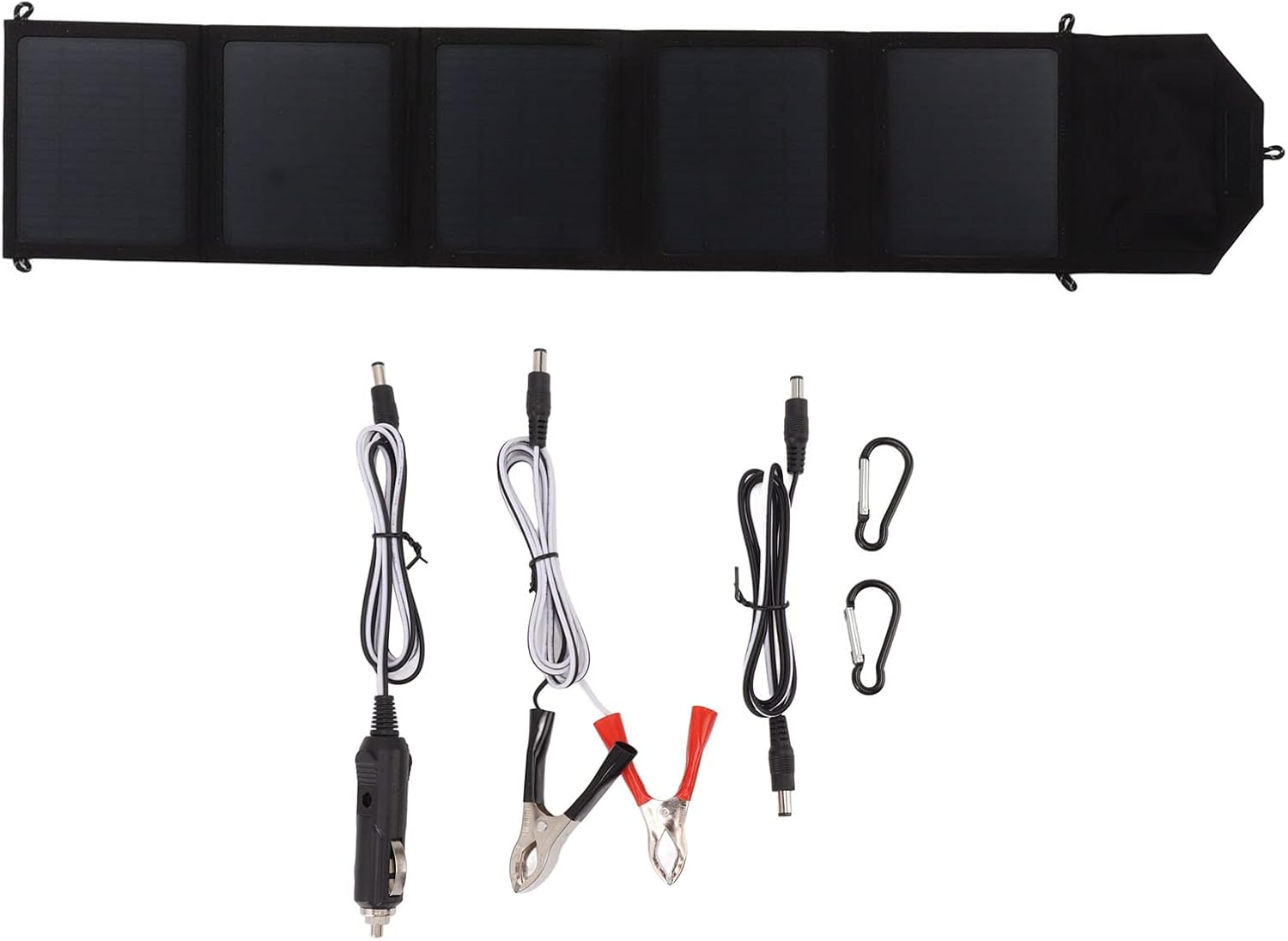 Panel solar plegable 50 W al aire libre camping plegable bolsa USB senderismo coche batería banco cargador negro silicio monocristalino para kit 12