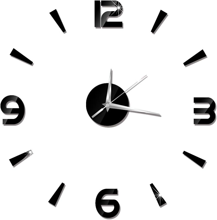 Calcomanía de reloj de pared con espejo acrílico, decoración moderna de reloj para el hogar, la oficina y la habitación, reloj de pared decorativo