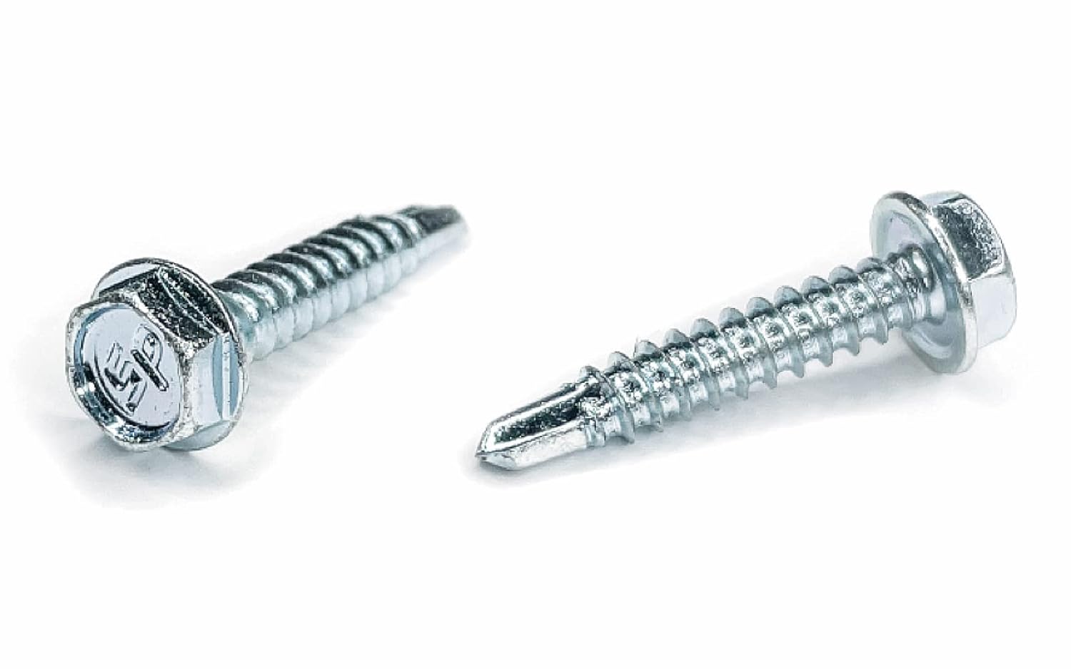 Tornillo TEK autoperforante autoperforante con cabeza hexagonal de 34 pulgadas, chapado en zinc, 1 libra, embalaje conveniente (125 piezas)