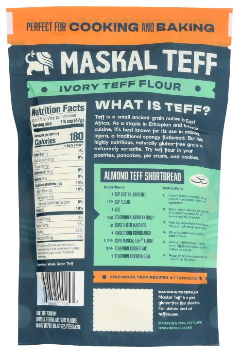 Maskal Teff Harina de Teff de marfil, 14 onzas
