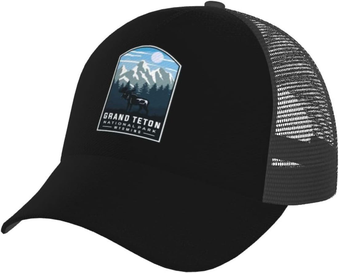 Gorra de béisbol de malla para senderismo, gorras de béisbol para hombre, gorra de parque nacional Grand Teton