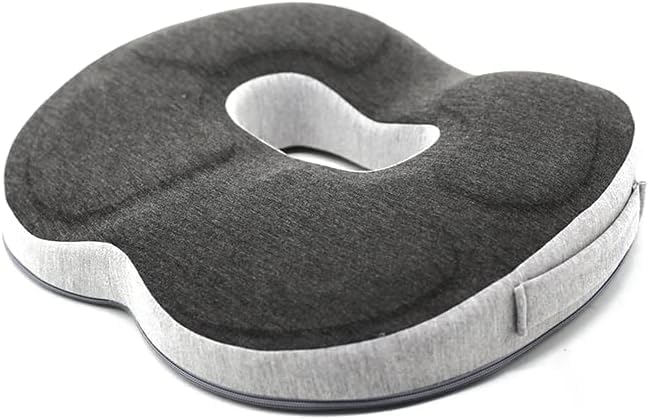 HomeToDou Cojín de asiento de coxis, cojín de hemorroides de coxis, alivio del dolor para llagas y ciática, almohada de espuma viscoelástica suave