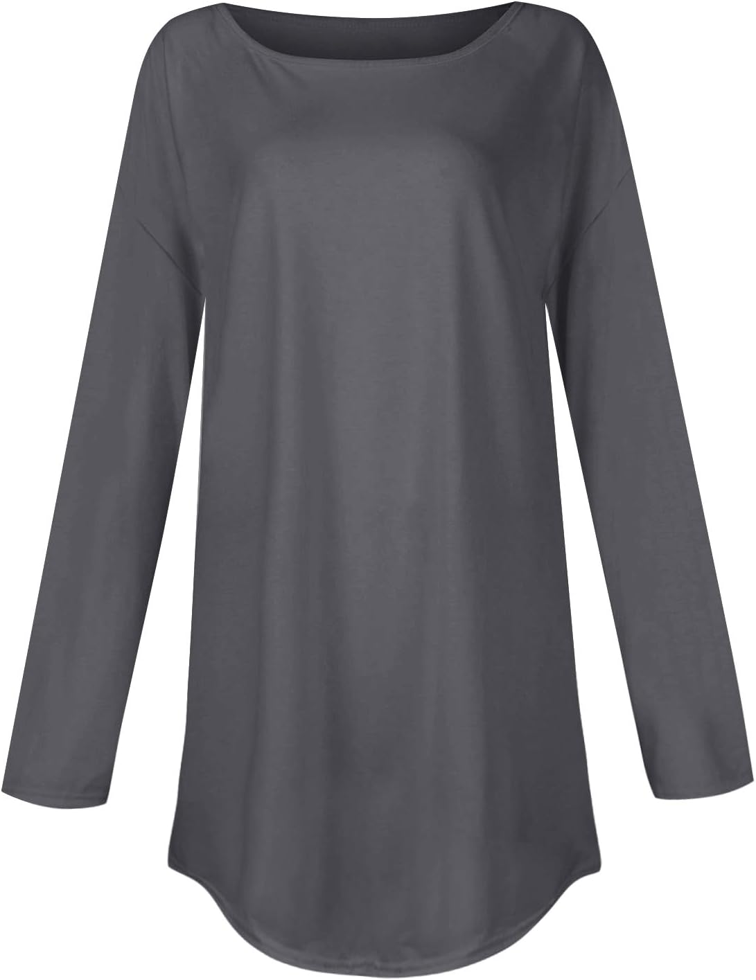 Camisas para mujer, elegantes, casuales, para otoño, lisas, blusas casuales de manga larga, sexy, camisetas de invierno con cuello redondo