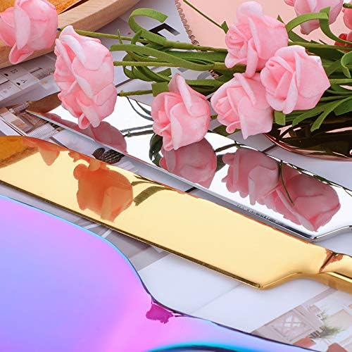 Juego de cuchillos para tartas de boda, espátula de acero inoxidable 304, herramienta para hornear, pala, mantequilla, cuchillos para tarta,