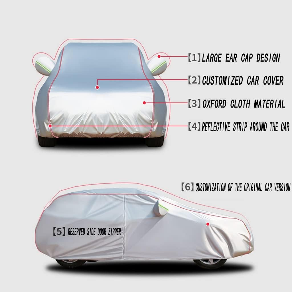 WOLWES La funda para automóvil es adecuada para Ssang Yong KorandoKorando e-MotionKorando Sports 2012-2023, resistente al agua, la lluvia, el sol y