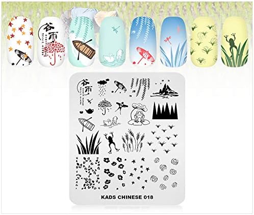 KADS Placas de estampado para arte de uñas Kite Frog Spring Template Image Plate Stencil Nails Tool (CN018)