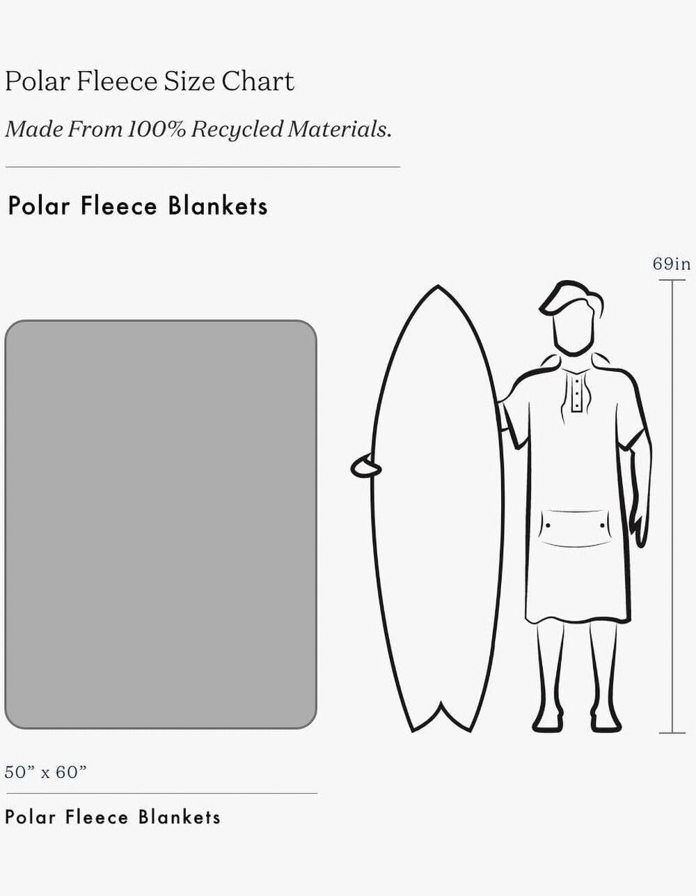 Slowtide Jensen – Manta de forro polar, 100% materiales reciclados, diseño reversible, de gran tamaño, 50 x 68 pulgadas