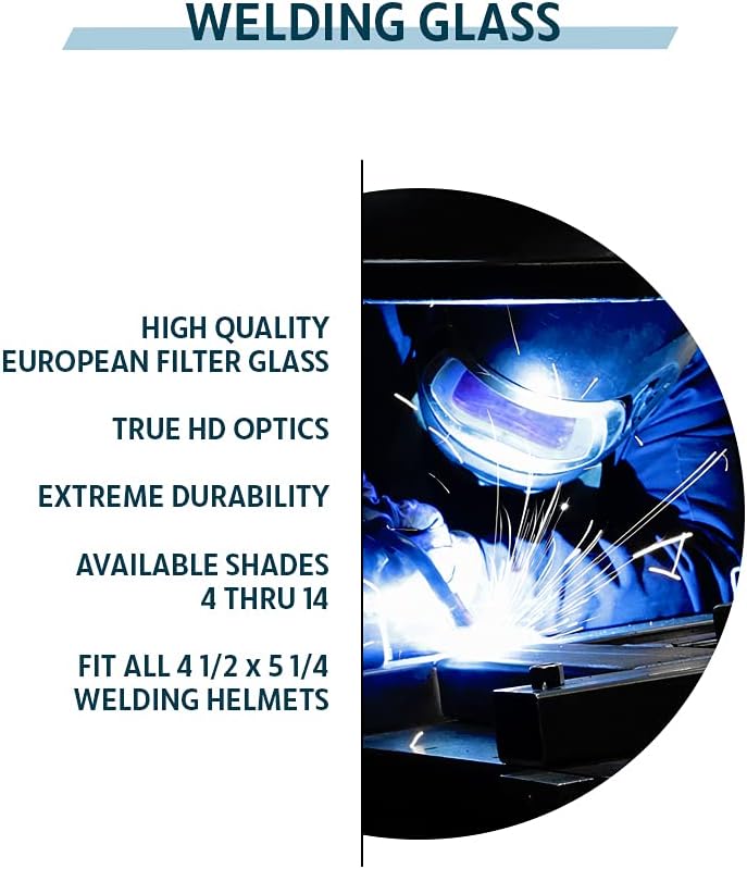 Lentes grandes para soldadura de 4.5 x 5.25 pulgadas