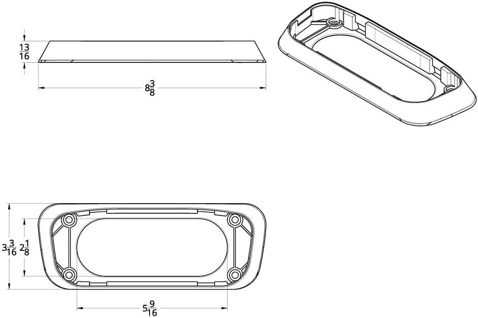 Base de montaje de luz de cúpula central para Kenworth W900LT800 2006-14 y T660 2008-14