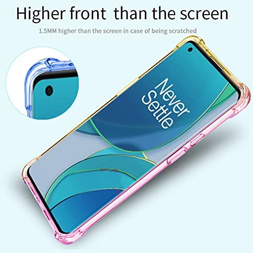 Osophter Funda para Oneplus Nord N200 5G con 2 protectores de pantalla transparente esquinas reforzadas TPU absorción de golpes flexible para 1+Nord