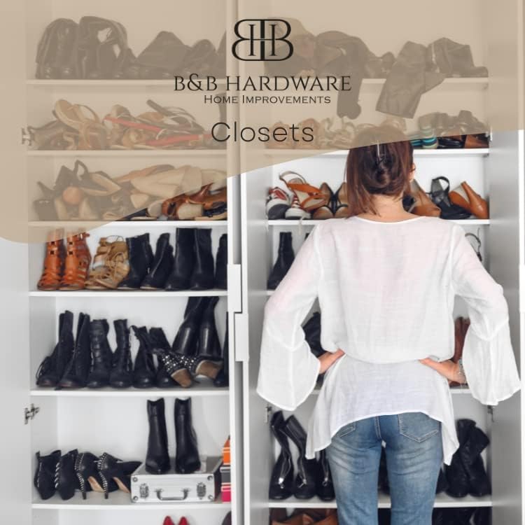 B&B HARDWARE Estantes para gabinete, melamina de 12 pulgadas de grosor, espacio de organización personalizado con elegantes estantes de melamina de