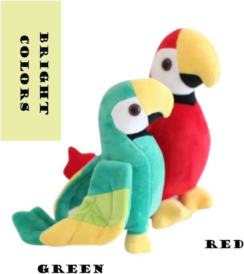CHELEI2019 Peluche de loro de 9.8 pulgadas, suave pájaro de peluche, regalo para niños