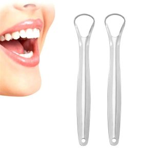 Raspador de lengua para adultos, paquete de 2 unidades, limpiador de lengua para reducir el mal aliento, limpiador de lengua de acero inoxidable, Raspador de lengua para adultos, paquete de 2 unidades, limpiador de lengua para reducir el mal aliento, limpiador de lengua de acero inoxidable,