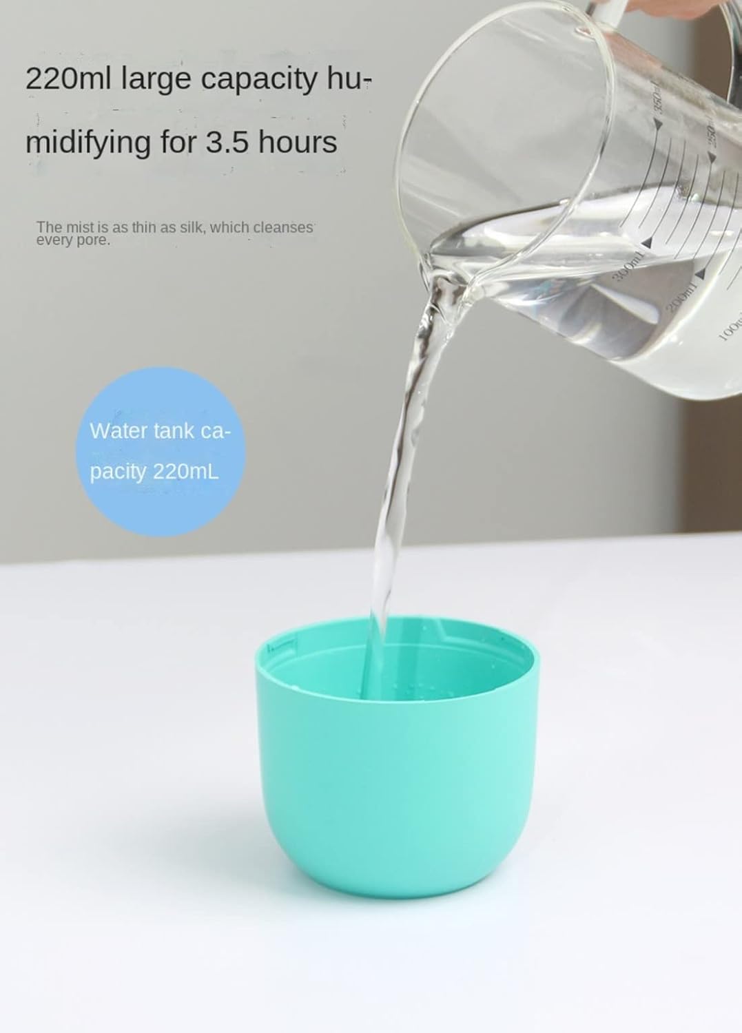 Mini portátil USB ultrasónico humidificador de aire Aroma Difusor de aceite esencial (blanco)