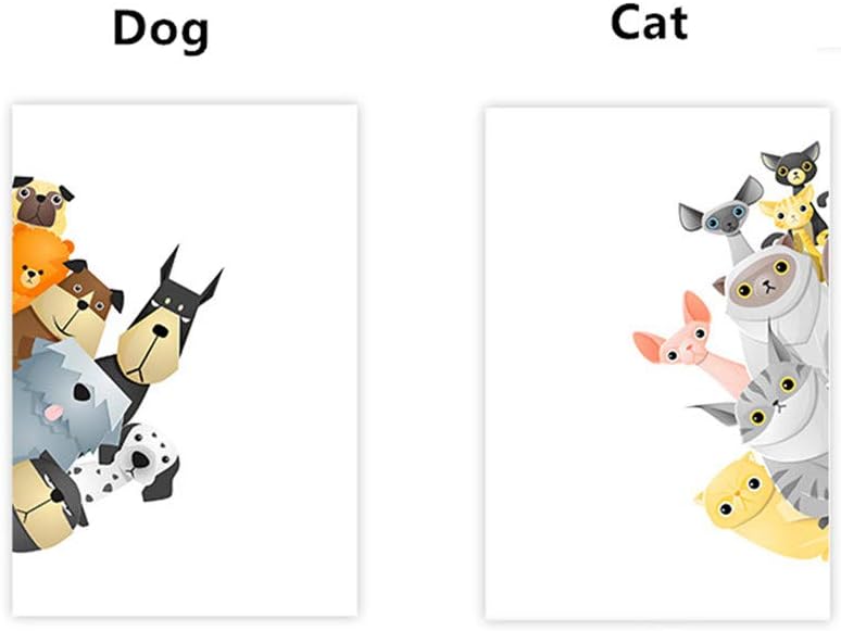 Película de privacidad para ventana, esmerilada, con bloqueo UV, lindo gato, perro, película decorativa de vidrio, calcomanías de ventana para el