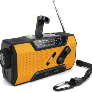 Radio solar de emergencia con luz de lectura LED Radio FM de manivela de mano 2000 mAh Banco de energía 3W linterna luz de lectura y campamento Radio solar de emergencia con luz de lectura LED Radio FM de manivela de mano 2000 mAh Banco de energía 3W linterna luz de lectura y campamento