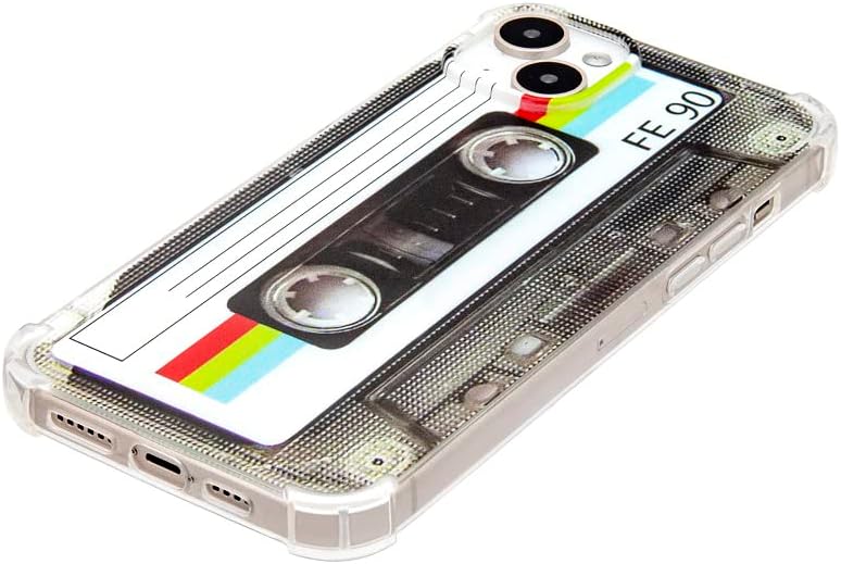 FAteamll Funda para iPhone 14 Plus, acabado mate, carcasa trasera suave resistente con esquinas reforzadas, TPU suave, parachoques retro, funda de