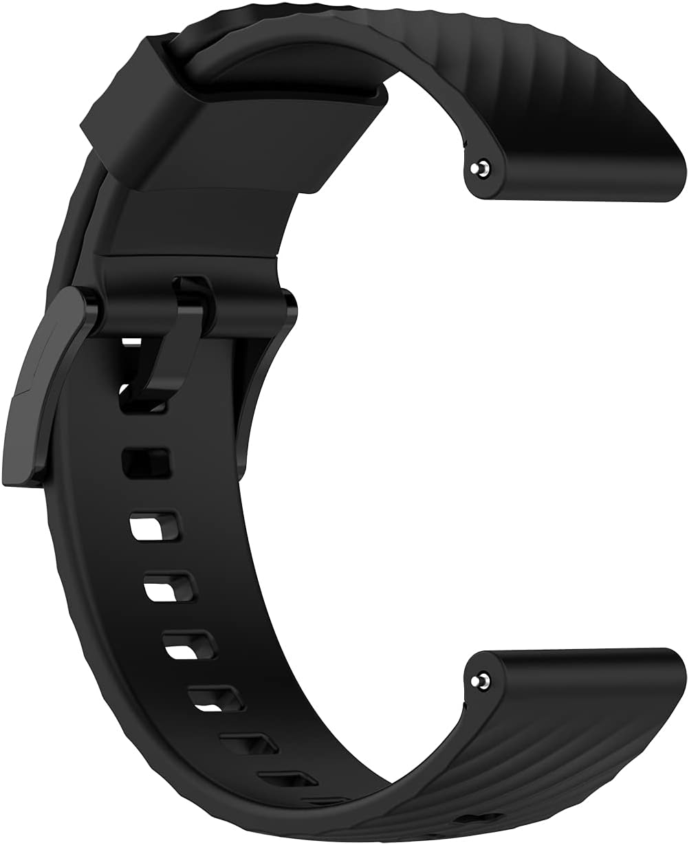 TenCloud Correas de repuesto compatibles con Ticwatch Pro 5, correas de reloj ajustables de silicona suave impermeable, pulsera deportiva de 0.99