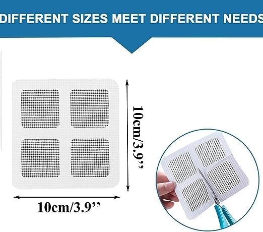 Adhesivo de reparación de mosquiteros blancos para evitar insectos, mosca, puerta, ventana, parche adhesivo de reparación para ventanas, 6 uds