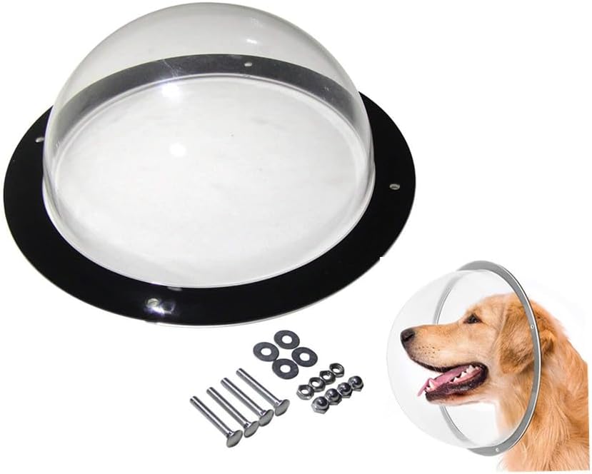 Cúpula de acrílico transparente, ventana para valla de perro con agujeros de aire, vista transparente de cúpula para mascotas, ventana de burbujas