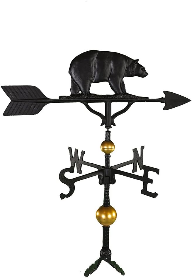 Veleta de lujo de 32 pulgadas con adorno de oso negro satinado