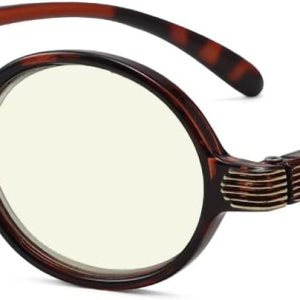 Eyekepper Lentes de filtro de luz azul  Gafas de lectura para computadora  Pequeños lectores redondos de bloqueo de lectura con bisagras de resorte Eyekepper Lentes de filtro de luz azul  Gafas de lectura para computadora  Pequeños lectores redondos de bloqueo de lectura con bisagras de resorte