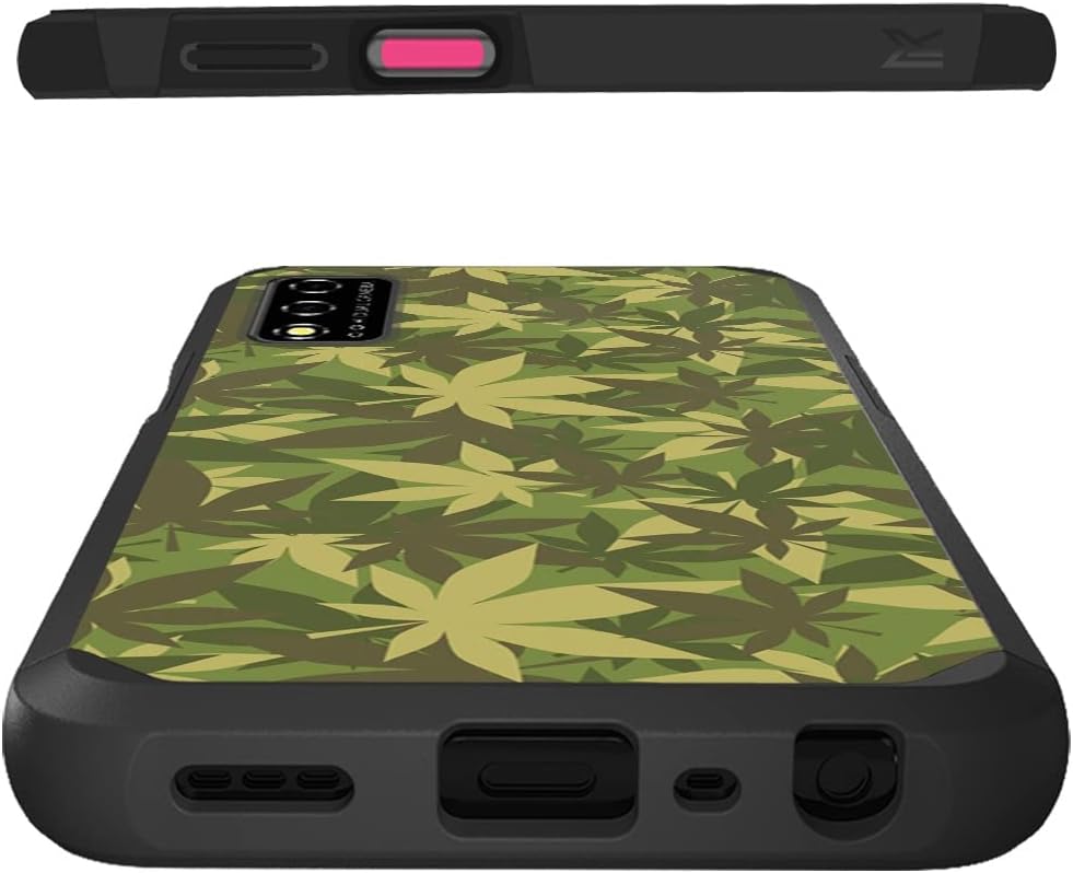 TJS Funda compatible con T-Mobile REVVL V 6.52″ 4GLTE (solo versión V, T-MobileMetro), funda híbrida de doble capa a prueba de golpes, protección