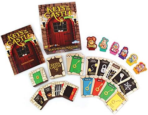 Keys to the Castle – Incluye 54 cartas y 40 azulejos para construir un castillo para que tú y tus compañeros caballeros corran hasta la línea de