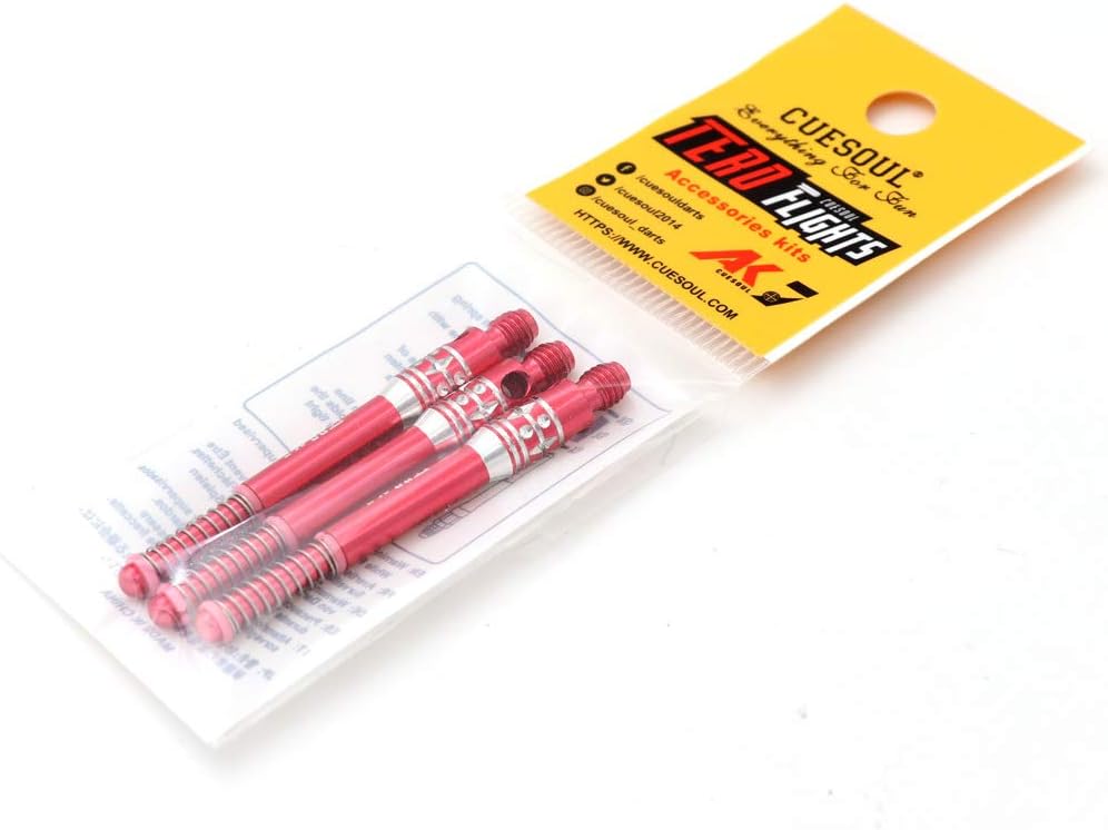 CUESOUL TERO AK7 Aluminum Dart Shafts SML Built-in Spring Telescopic for Steel Tip Darts and Soft Tip Darts,Set of 3 pcs