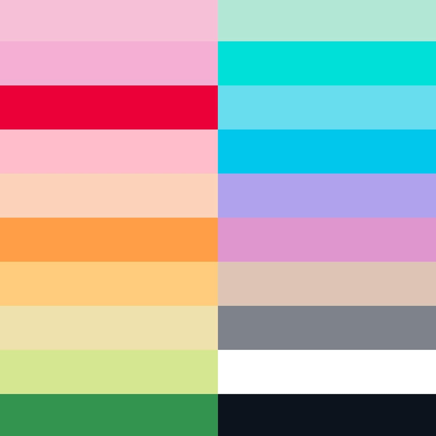 TULIP Puff Paint – Paquete de 20 unidades, arcoíris suave, paquete de pintura de tela dimesnional
