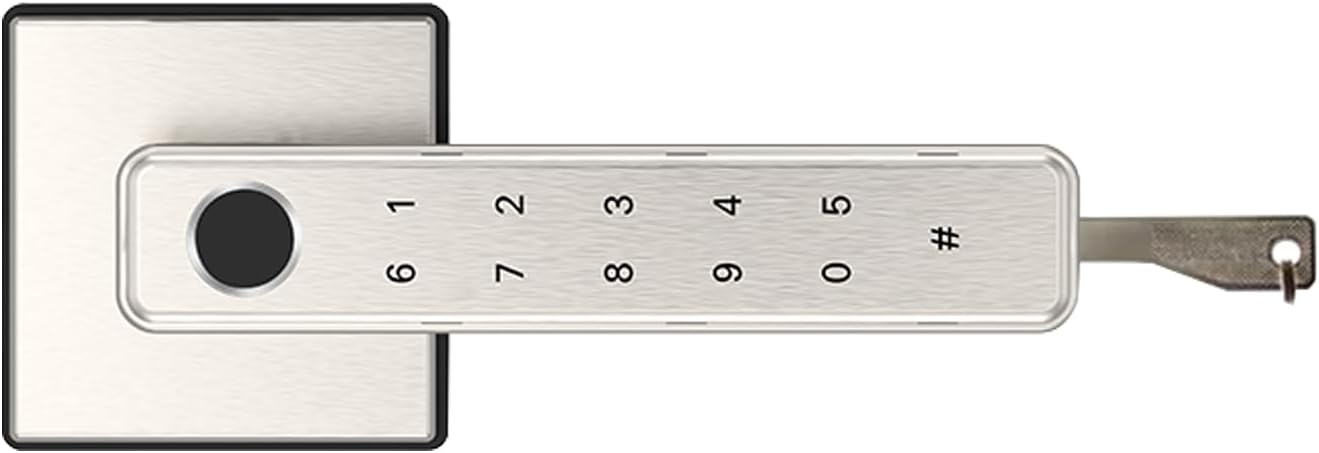 Cerradura de puerta de huella digital, cerradura de puerta de entrada sin llave con contraseña de teclado, cerradura de puerta inteligente para el