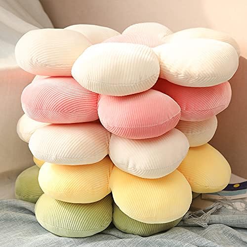 Linda almohada de flores para asientos indie encantadora decoración de habitación para niñas, adolescentes, adolescentes, juguete de peluche vívido