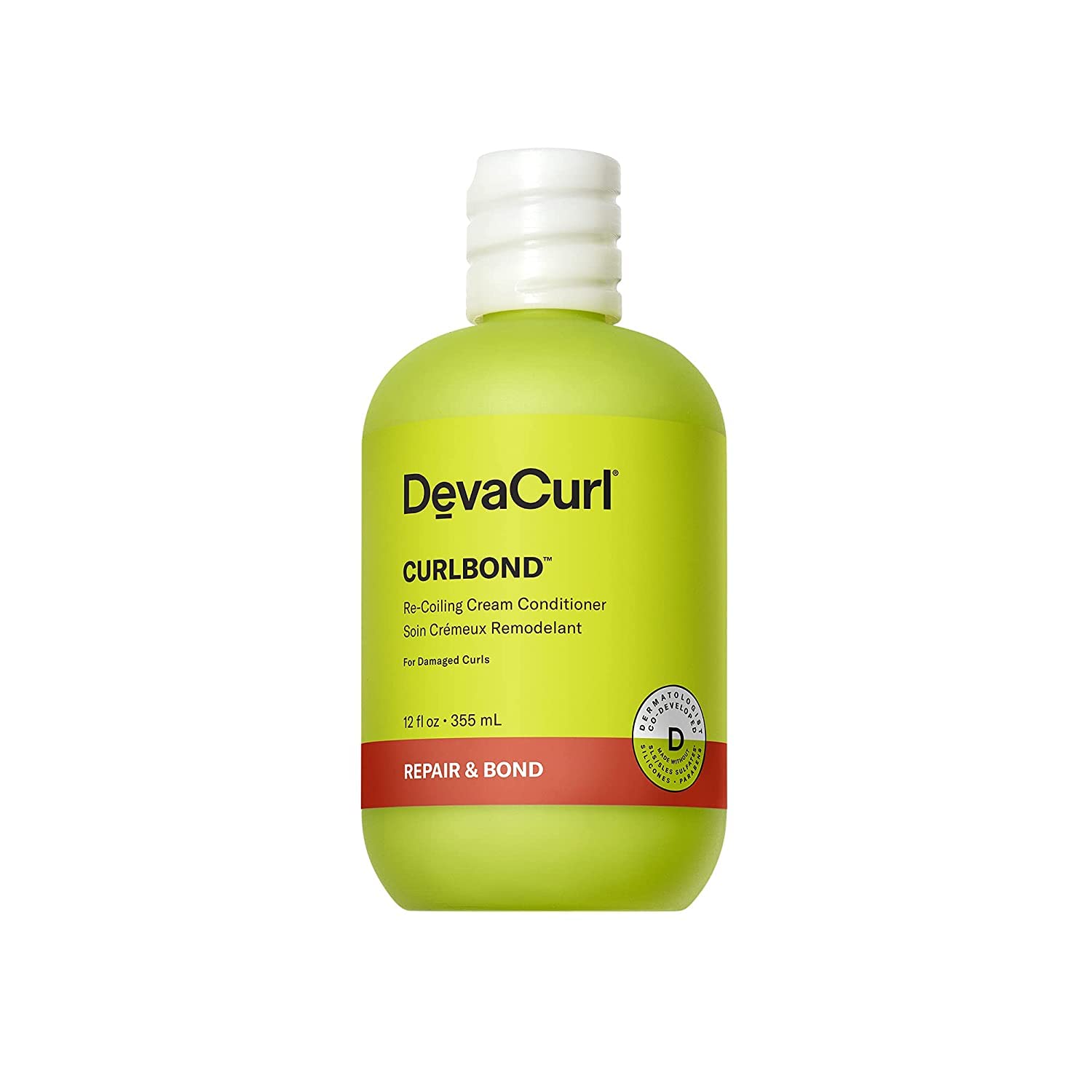 DevaCurl CurlBond – Acondicionador de crema de rebobinado  Revincula los enlaces rotos  Fortalece  Sella las puntas abiertas  Conserva el color