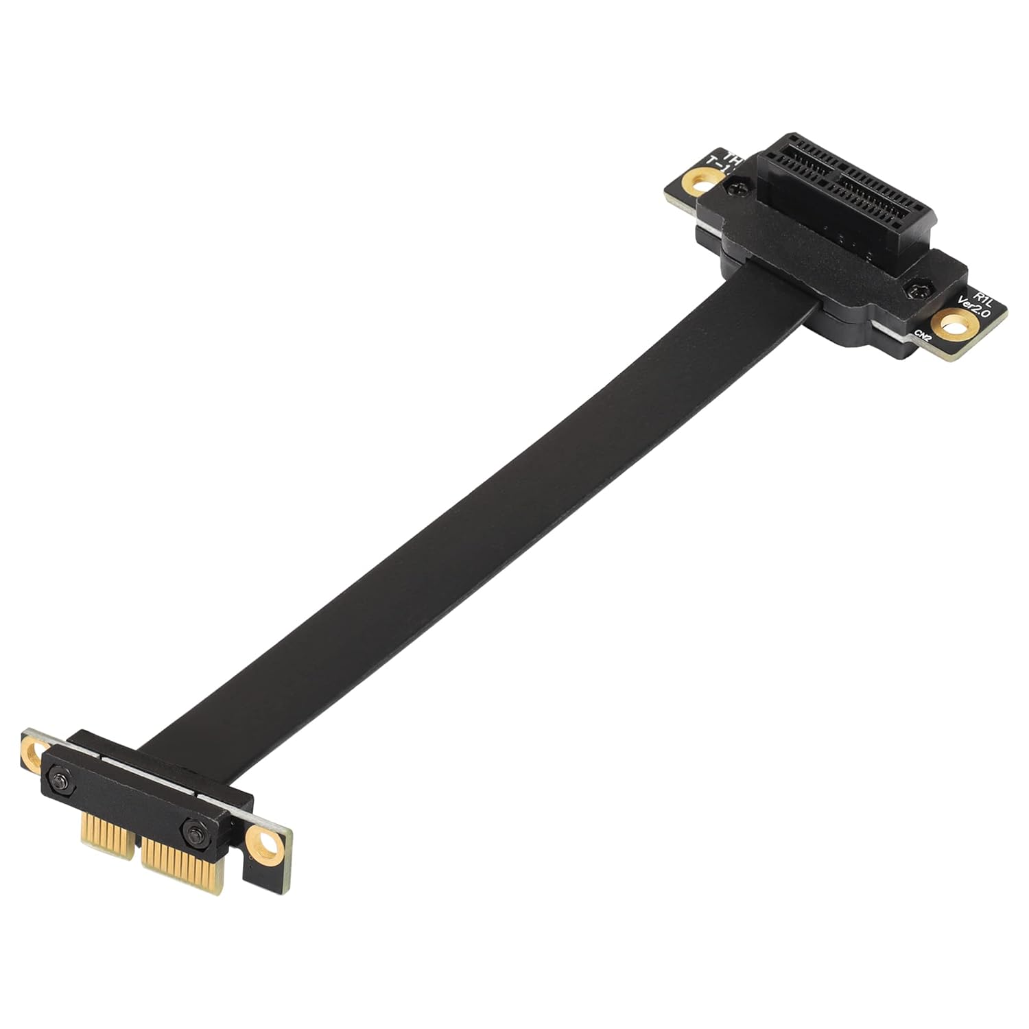 SinLoon Cable de extensión PCIE 3.0, cable de extensión 36PIN 1X, 90 grados PCI Express 1X extender tarjeta, para 1U, 2U chasis 20CM