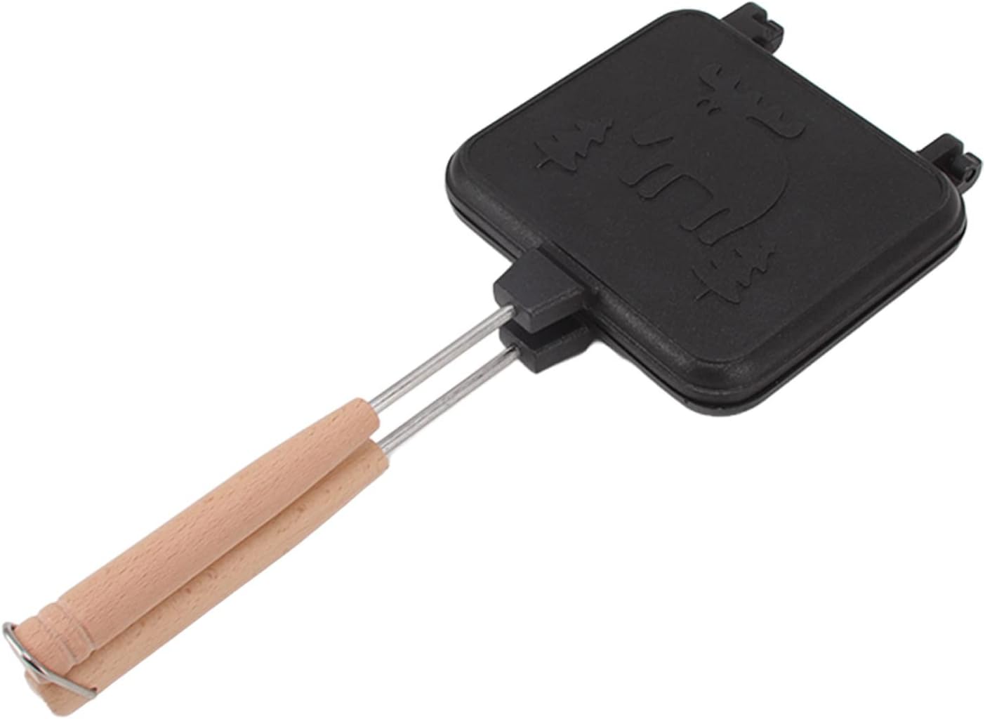 Sartén para sándwich, doble cara a prueba de palillos con mango desmontable para bistec, pan, huevo