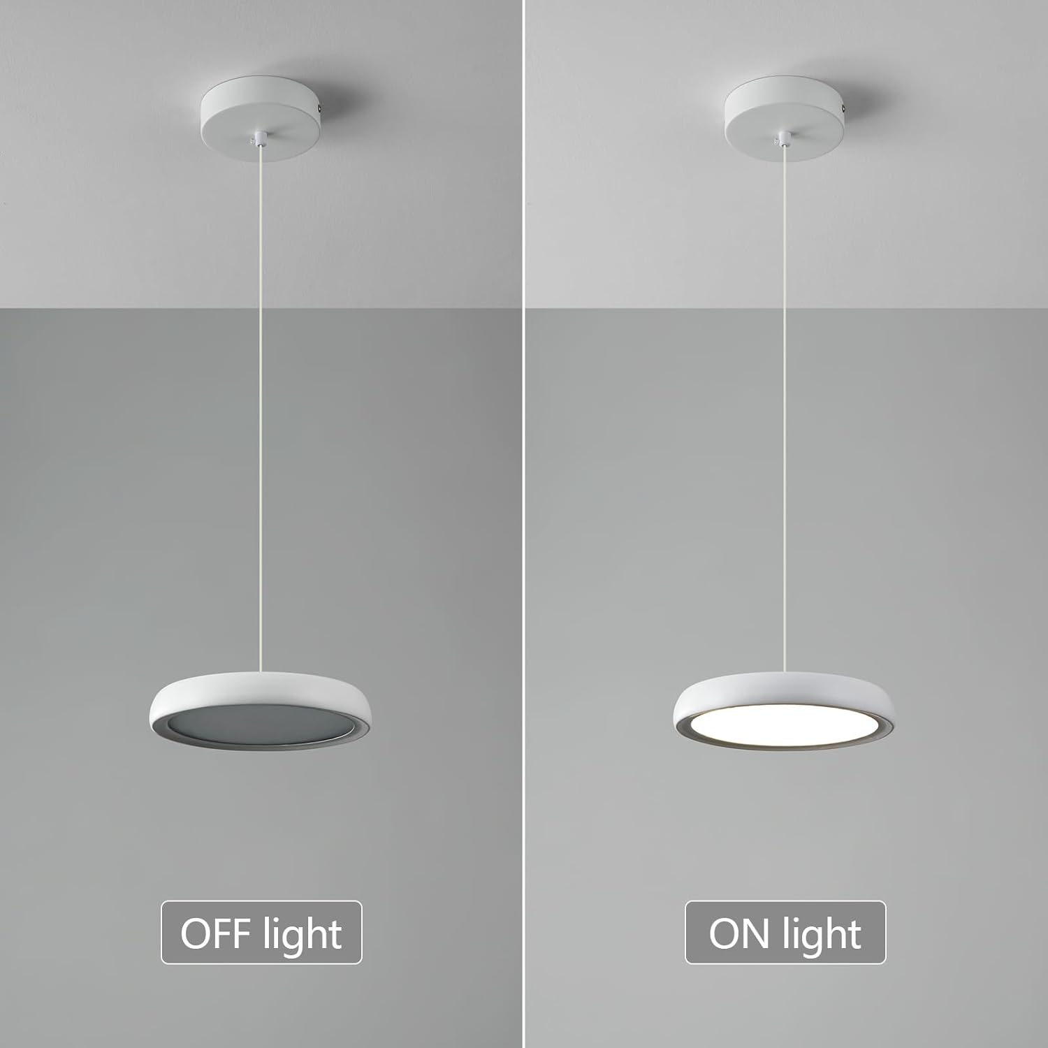 Lámparas colgantes modernas para isla de cocina, LED de 6000 K, regulables, lámparas colgantes blancas puras, mini iluminación colgante para