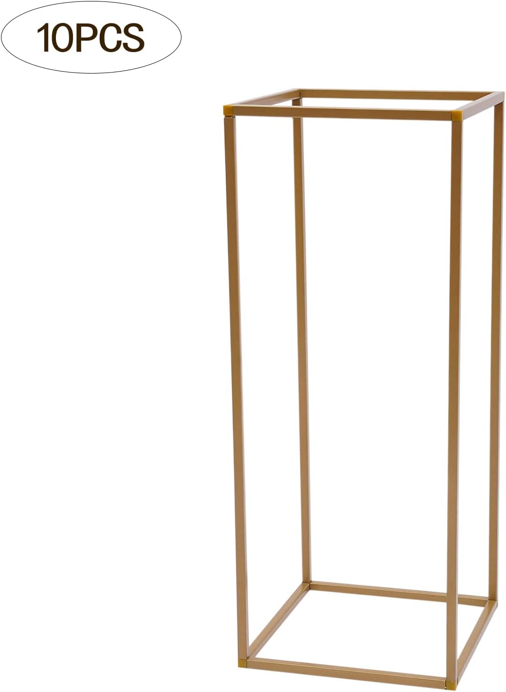 10 piezas de centro de mesa de oro para bodas, 23.6 pulgadas de metal geométrico jarrón de flores soporte para arreglos florales, centros de mesa de