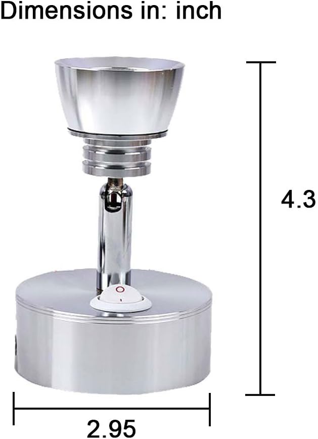 Luz de lectura automática de metal para cama  12 V ajustable direccional luz de noche segura para niños  Luz LED de libro cepillada conmutada 3 W