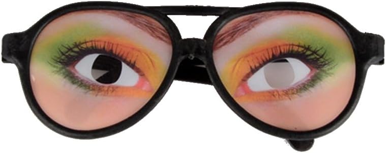 TOYANDONA Divertidos gafas de disfraz de ojos para Halloween, accesorio de fiesta del día de los tontos, 8 piezas (patrón aleatorio)
