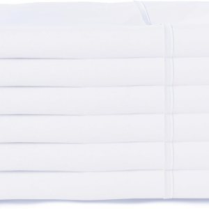 White Queen – Juego de 6 fundas de almohada de tamaño estándar, 100% algodón a granel estándar, satinadas, ultrasuaves, sensación de lujo, White Queen – Juego de 6 fundas de almohada de tamaño estándar, 100% algodón a granel estándar, satinadas, ultrasuaves, sensación de lujo,