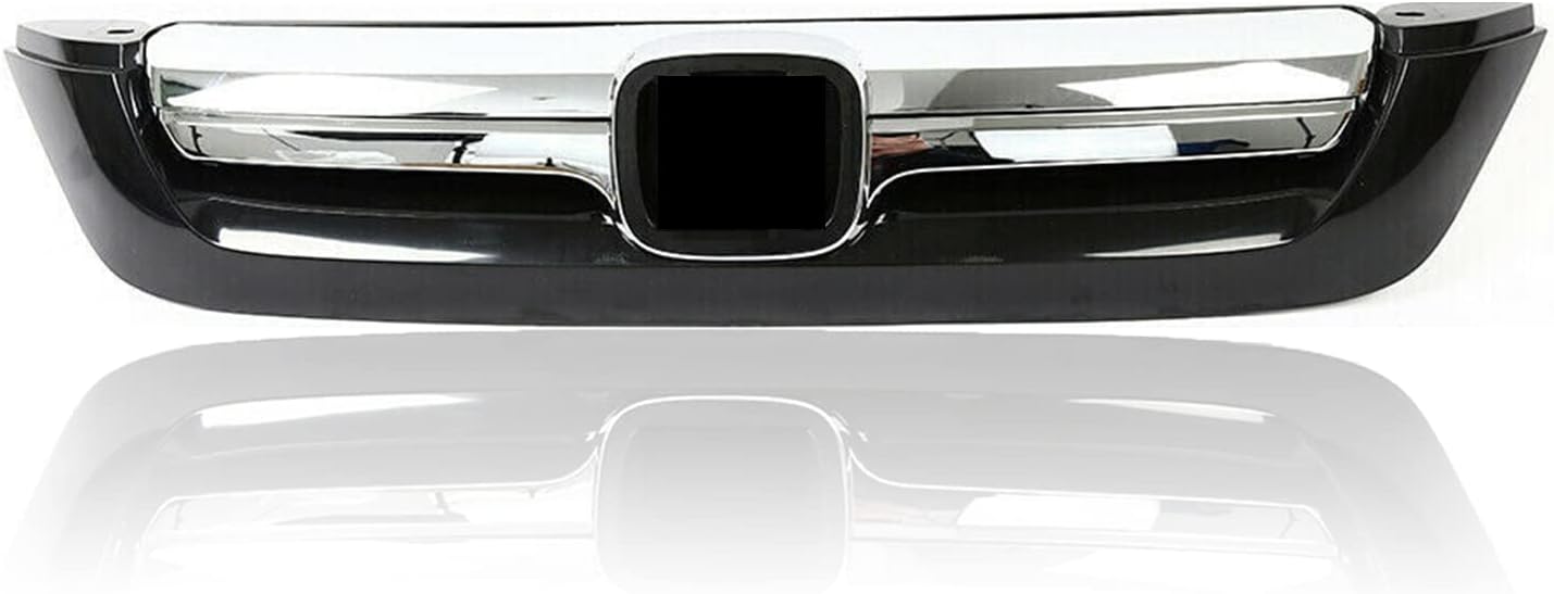 Rejilla de parachoques delantero para CRV CR-V EXEX-LLX Sport Utility 2007 2008 2009 2009 4 puertas, color negro con moldura cromada parte de