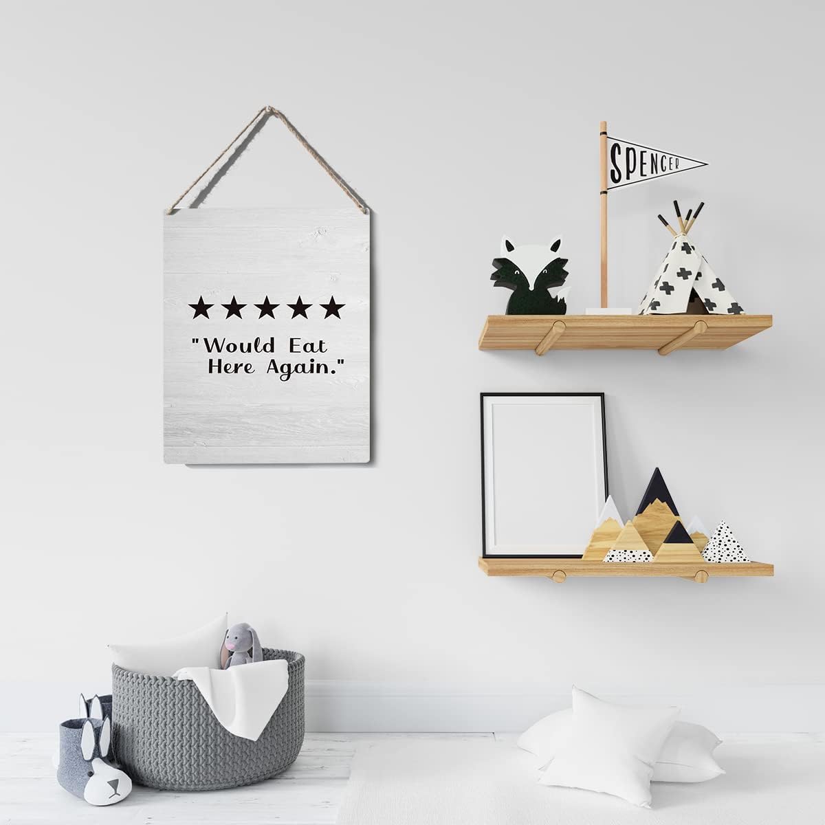 Cartel de madera divertido para colgar en la pared, cartel decorativo de 8 x 10 pulgadas, decoración rústica para el hogar y la cocina