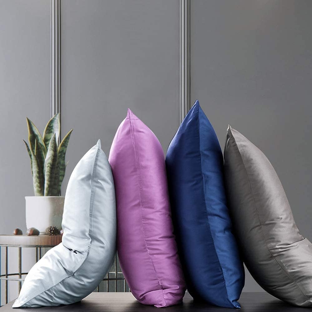 FLXXIE Paquete de 2 fundas de almohada de satén King con cremallera para cabello y piel, sedosas y súper suaves (20 x 36 pulgadas), fundas de