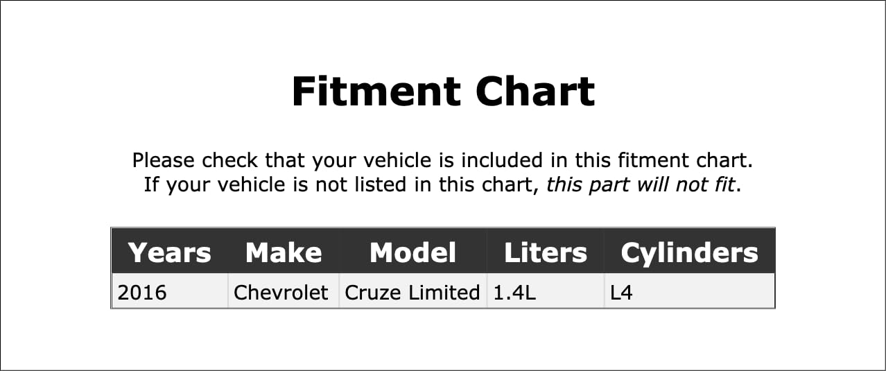 Junta de bomba de agua del motor compatible con Chevrolet Cruze Limited 1.4L L4 2016 PC-769635