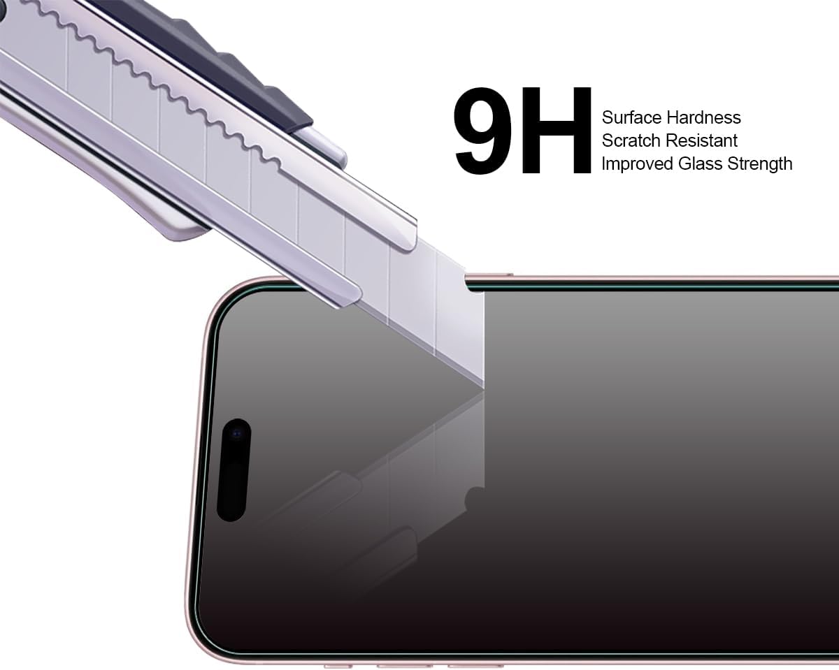 Supershieldz (2 unidades) Diseñado para iPhone 15 Plus (6.7 pulgadas) + protector de pantalla de vidrio templado para lente de cámara, antiarañazos,