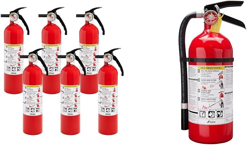 Kidde Extintor de incendios y extintor de incendios Kidde Pro 210 (paquete de 6)