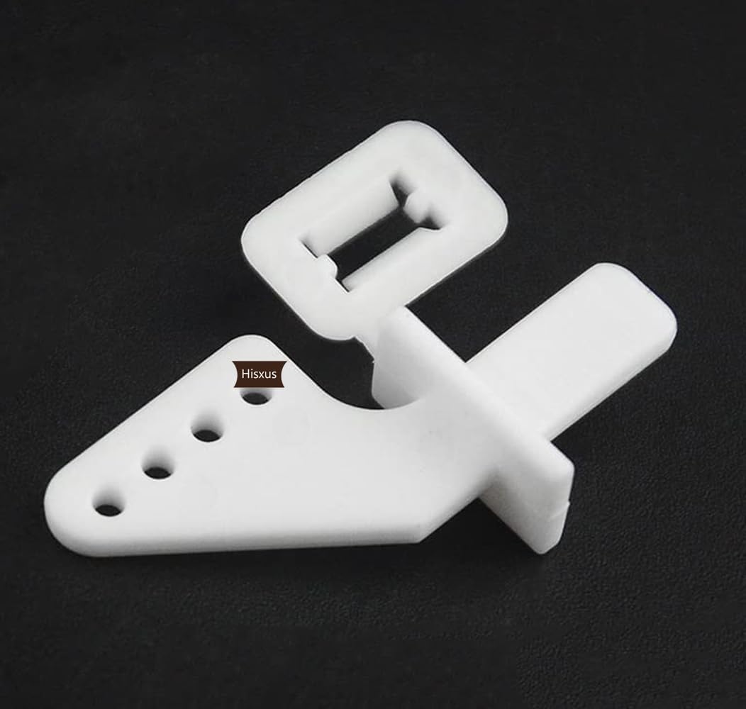 12 tapones de enlace de varilla de empuje ajustables de 0.069 pulgadas + 12 cuernos de control de nailon de 0.078 x 0.394 pulgadas + 12 piezas de